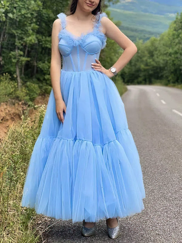 Princess Corset Sweetheart Tulle Ruffle Long Homecoming Dresses #Milly020112418