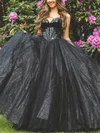 Ball Gown Sweetheart Glitter Sweep Train Prom Dresses With Beading #Milly020112450