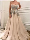 Princess Square Neckline Glitter Floor-length Prom Dresses With Appliques Lace #Milly020112544