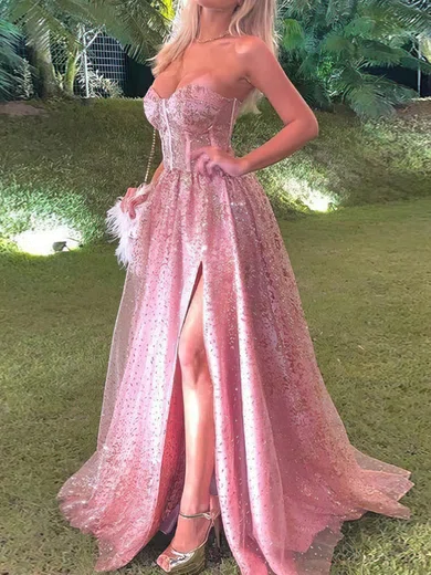 Ball Gown Strapless Tulle Prom Dresses With Ruched #Milly020112714