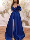 Ball Gown/Princess Floor-length Sweetheart Satin Ruffles Prom Dresses #Milly020112749