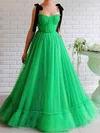 Ball Gown/Princess Floor-length Sweetheart Tulle Bow Prom Dresses #Milly020112766