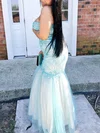 Trumpet/Mermaid Sweetheart Lace Tulle Floor-length Prom Dresses With Appliques Lace #Milly020112821
