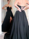 A-line Sweetheart Chiffon Sweep Train Prom Dresses With Split Front #Milly020112927