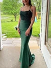 Sheath/Column Scoop Neck Jersey Floor-length Prom Dresses With Appliques Lace #Milly020113282