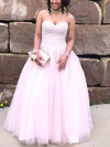 Princess Sweetheart Tulle Floor-length Prom Dresses With Pearl Detailing #Milly020113346