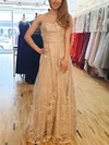 A-line Sweetheart Lace Floor-length Prom Dresses With Sashes / Ribbons #Milly020113747