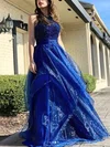A-line Halter Organza Floor-length Prom Dresses With Beading #Milly020113810