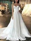 Ball Gown/Princess Sweetheart Satin Court Train Wedding Dresses #Milly00025153