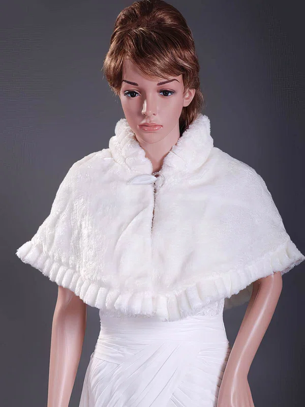 Elegant Faux Fur Wedding Hood/Poncho/Shawls #1420002