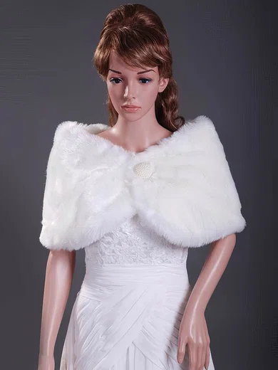Delicate Feather/Fur Wedding Shawls #1420003