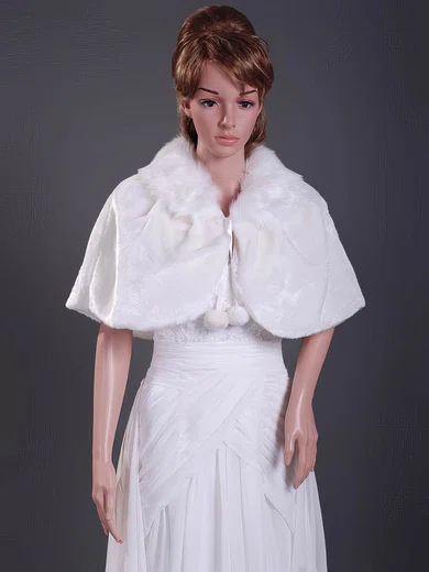 Faux Fur Wedding Hood/Poncho/Shawls #1420013
