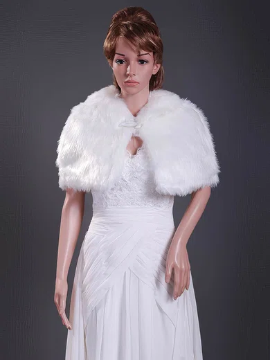 Gorgeous Faux Fur Wedding Hood/Poncho/Shawls #1420015