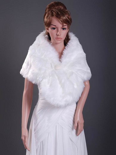 Beautiful Feather/Fur Wedding Shawls #1420016