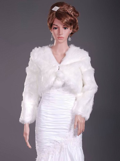 Delicate Long Sleeve Feather/Fur Party/Evening/Holiday/Wedding Jackets/Wraps #1420018