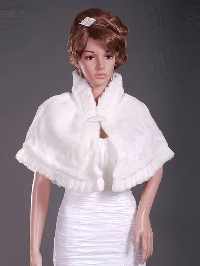 Faux Fur Wedding Hood/Poncho #1420026