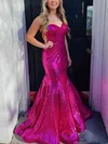Trumpet/Mermaid Sweetheart Sequined Sweep Train Prom Dresses #Milly020113859
