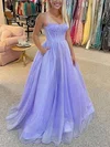 Princess Sweetheart Glitter Sweep Train Prom Dresses #Milly020113913