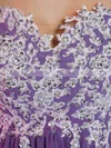 Lilac Gorgeous Chiffon with Applique Lace Short/Mini Sweetheart Prom Dress #02051630