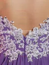 Lilac Gorgeous Chiffon with Applique Lace Short/Mini Sweetheart Prom Dress #02051630