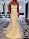 Mermaid Scoop Neck Tulle Beaded Prom Dresses With Appliques #Milly020114240