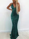 Sparkly Sheath/Column Sequin V-neck Formal Dresses PT020114290