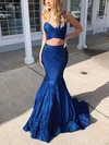 Trumpet/Mermaid V-neck Glitter Sweep Train Prom Dresses #Milly020114303