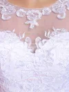 Short/Mini White Lace Tulle Appliques Lace with Long Sleeve Prom Dress #02023097