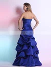 Designer Princess Royal Blue Satin Pick-Ups Strapless Prom Dresses #02014293