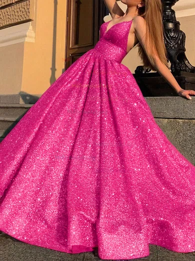 Pink glitter ball gown hotsell