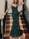 Trumpet/Mermaid Sweetheart Sequined Sweep Train Prom Dresses #Milly020115050