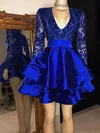 Sparkle Long Sleeve Satin Mini Dress #Milly020110421