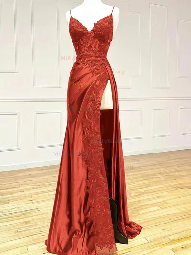 Yellow Backless Sheath Column Prom Dress With High Slit Yellow Backless Sheath Column Prom Dress With High Slit
