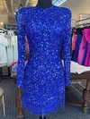 Sheath/Column Scoop Neck Sequined Short/Mini Short Prom Dresses With Beading #Milly020115477