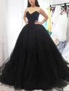 Ball Gown Strapless Tulle Sweep Train Prom Dresses #Milly020115537