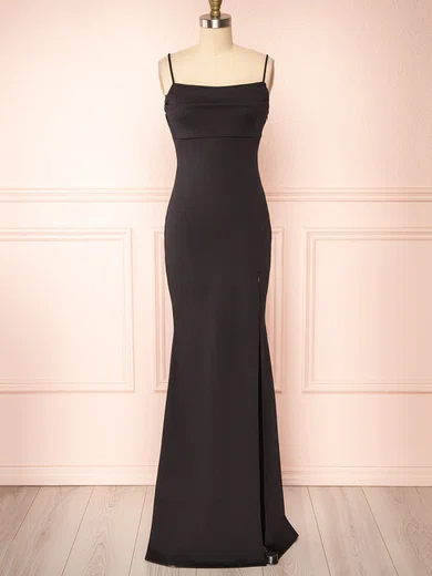 Sheath/Column Square Neckline Lace Stretch Crepe Floor-length Bridesmaid Dresses #Milly01014528