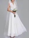 A-line V-neck Chiffon Floor-length Bridesmaid Dresses With Sashes / Ribbons #Milly01014324