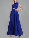 A-line One Shoulder Chiffon Ankle-length Bridesmaid Dresses With Sashes / Ribbons #Milly01014329