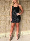 Sheath/Column Square Neckline Sequined Short/Mini Short Prom Dresses #Milly020020108883