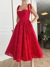 A-line Sweetheart Lace Ankle-length Pockets Short Prom Dresses #Milly020020109454