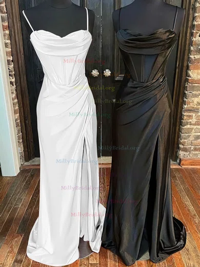 Sheath Column Satin Black & White Homecoming Dress Sheath Column Satin Black & White Homecoming Dress