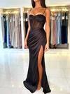 Sheath/Column Sweetheart Sequined Sweep Train Flower(s) Prom Dresses #Milly020115920