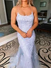 Mermaid Scoop Neck Backless Tulle Prom Dresses With Appliques #Milly020115933