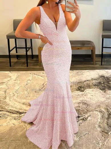 Blush sequin sale prom dress