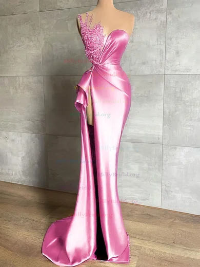 Luxury Mint Long Sleeve Sheath Column Beading Prom Dress