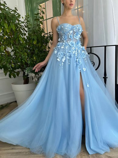Ball Gown/Princess Floor-length Sweetheart Tulle Appliques Lace Prom Dresses #Milly020116107