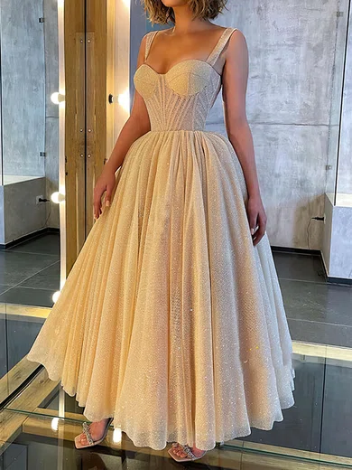 Ball Gown Sweetheart Tulle Ankle-length Corset Prom Dresses #Milly020116216