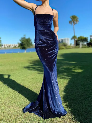 Sheath/Column Square Neck Glitter Prom Dresses #Milly020116433