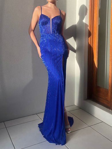 Sheath/Column V-neck Sparkly Sequin Prom Dresses #Milly020116521