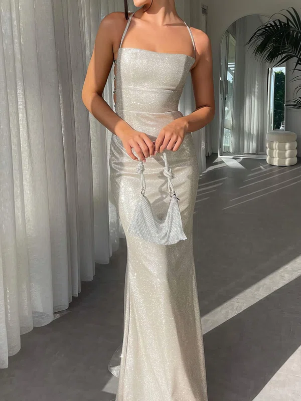 Sheath/Column Square Neck Glitter Prom Dresses #Milly020116530